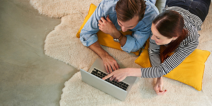 Couple with Laptop